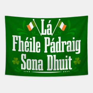 Lá Fhéile Pádraig Sona Dhuit Léine T-ST Patrick's Day Tees Tapestry