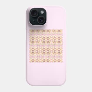 Geometric Pattern of Festival of Colorful Clovers on White Phone Case