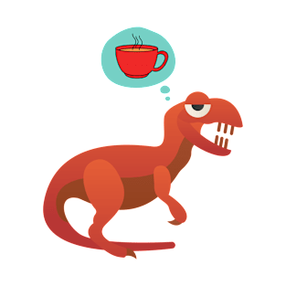 Dino Need Coffee T-Shirt