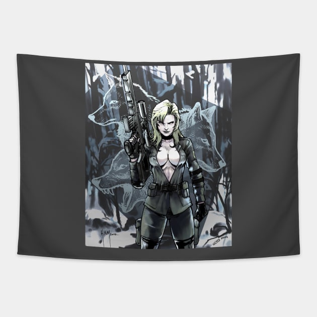 Sniper wolf Tapestry by HeohKim