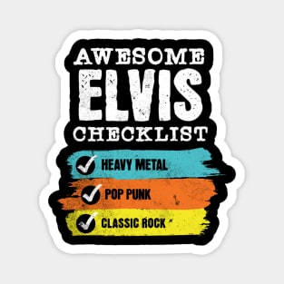 Awesome Elvis checklist Magnet