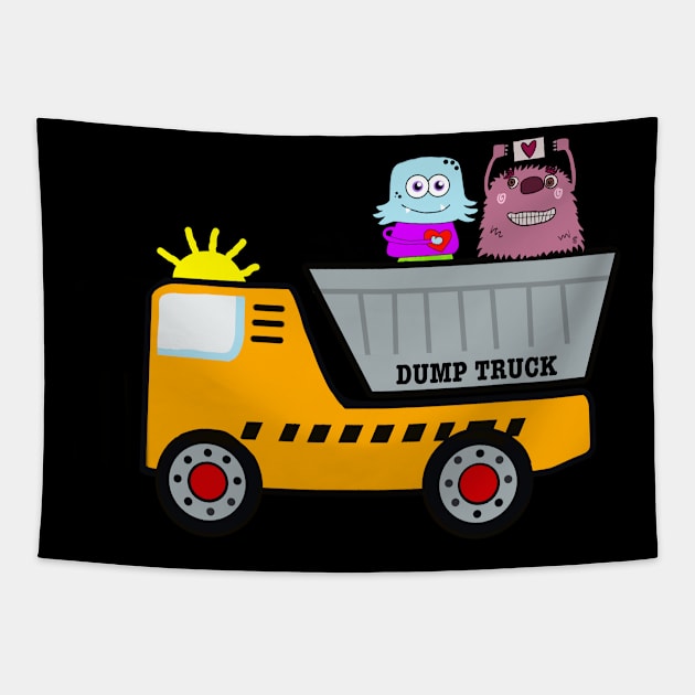 Shurkasons riding a truck Tapestry by Shurkason