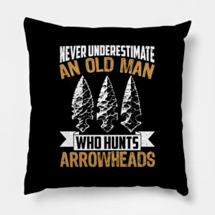 Arrowhead Hunter Old Grandpa Arrowhead Hunting Pillow