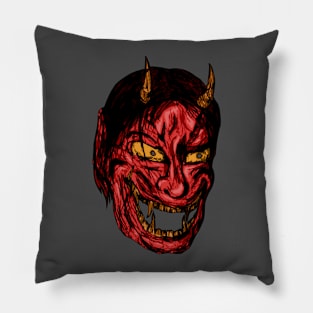 REd demon Mask Pillow