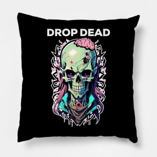 Drop Dead Skull Streetwear Pillow