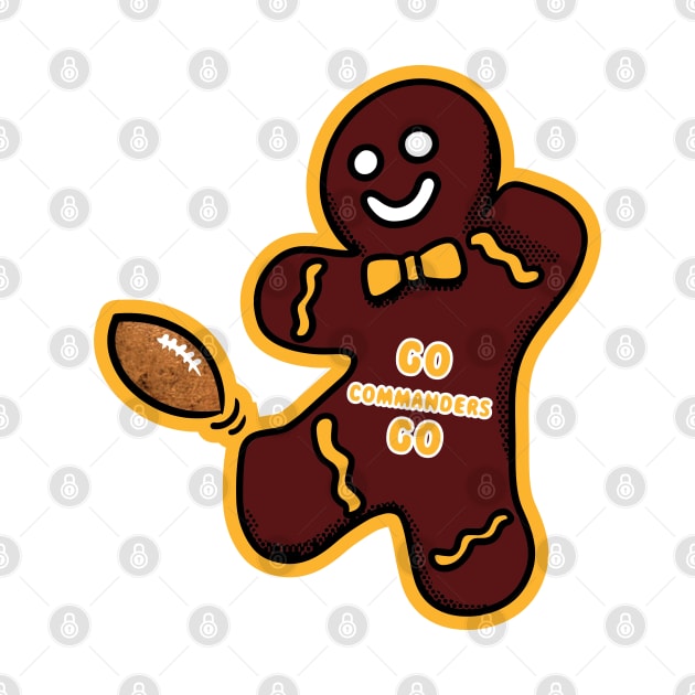 Washington Commanders Gingerbread Man by Rad Love