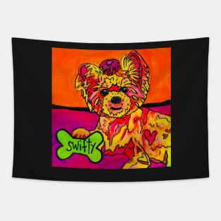 Stylin' Swifty Valentine Yorkie Tapestry