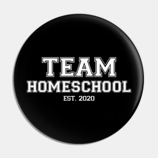 Team Homeschool 2020 White Pin