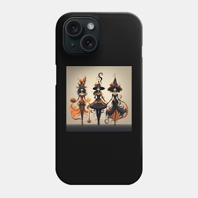 Happy halloween witches Phone Case by NumberOneEverything