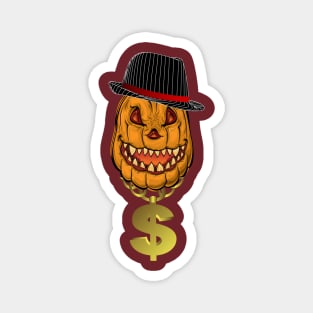 Ganster Pumpkin Magnet