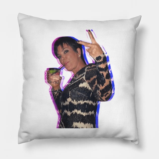 Kris Jenner Pillow by Biscuit25