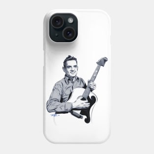 Merle Travis - An illustration by Paul Cemmick Phone Case