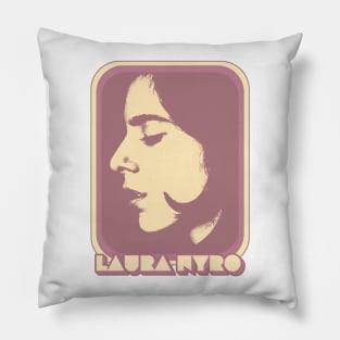 Laura Nyro /// Retro 70s Style Fan Art Design Pillow