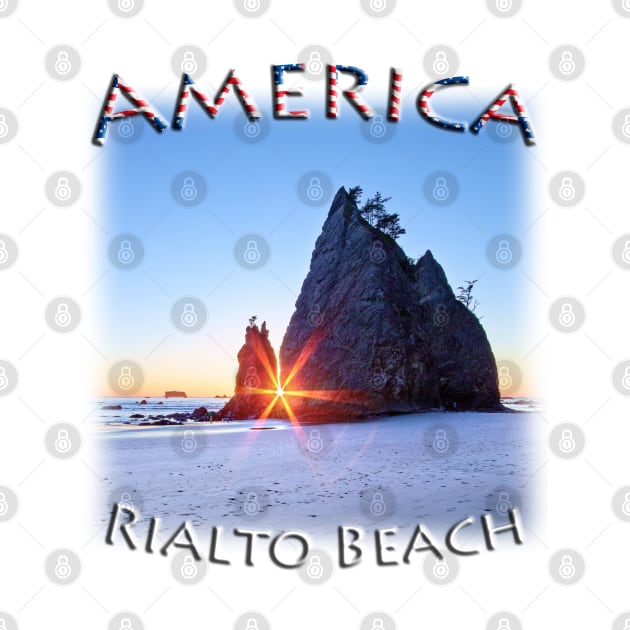 America - Washington - Rialto Beach sunset by TouristMerch