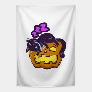 sleeping emote on halloween Tapestry