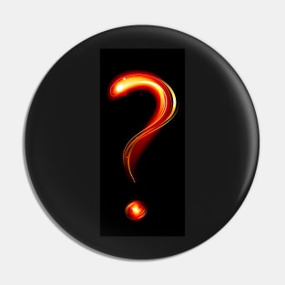 Fiery question mark Pin