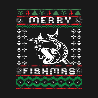 Merry Fishmas Funny Christmas Xmas Gifts For Fishers T-Shirt