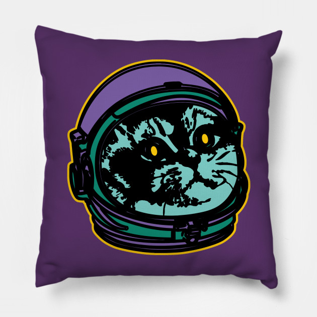 Heavy Breathing Cat Meme Astro Cat Space Cat Pillow Teepublic
