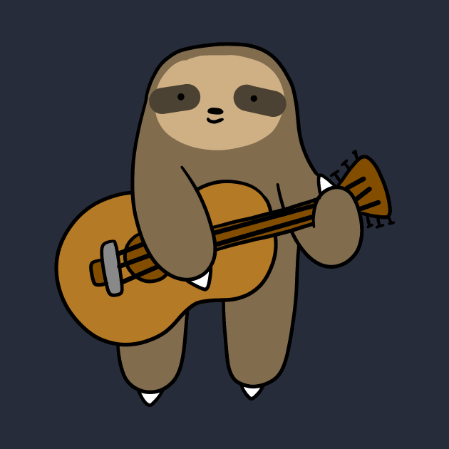 Guitar Sloth by saradaboru