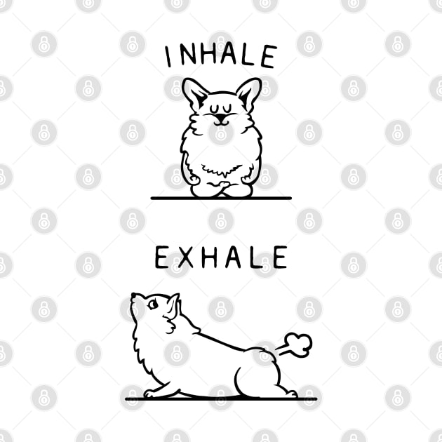 Inhale Exhale Corgi by huebucket