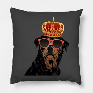 Thug Life King Rottweiler for Rottweiler Parents Pillow