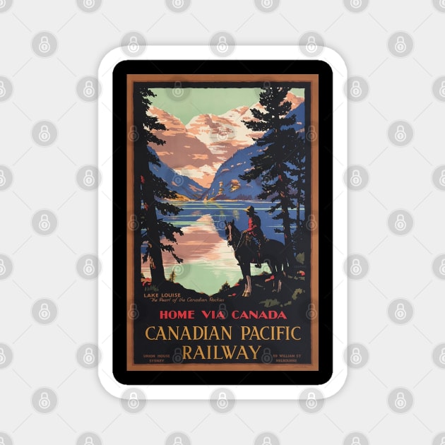 Home Via Canada - Vintage Travel Magnet by Culturio