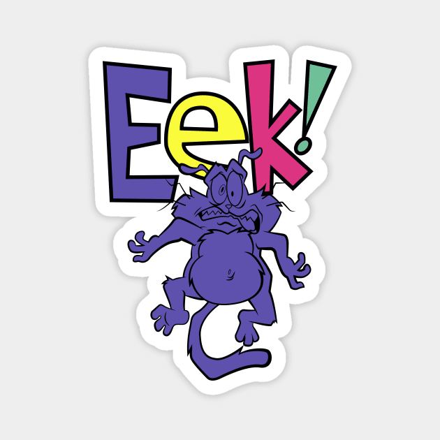 Eek the cat 90s color Magnet by mauchofett