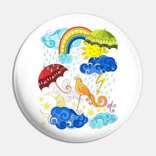 Fairytale Weather Forecast Print Pin