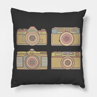 Yellow Retro Camera Pillow