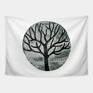 Tree in Black & White Tapestry