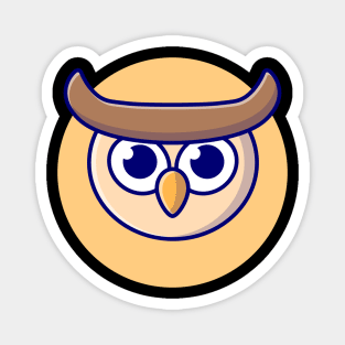 Cute Owl Cartoon Vector Icon Illustration (3) Magnet