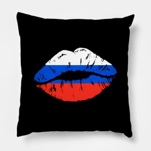 Russian Flag Lips For Russians Russia Pillow