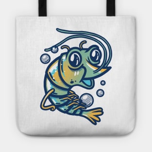 Krill in blue and yellow Tote