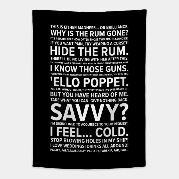 Pirates 1 quotes Tapestry by barberdesigniow