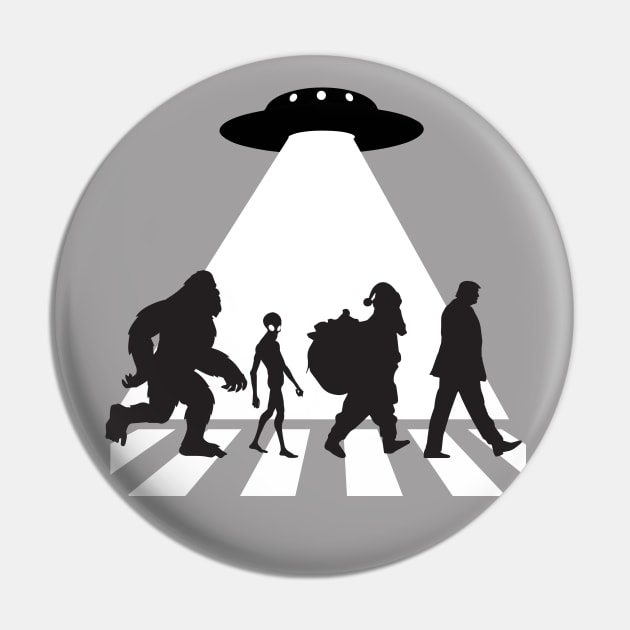 Bigfoot, Aliens, Flying Saucer and Trump Pin by TheShirtGypsy