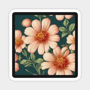 Pink Zinnia Design Magnet