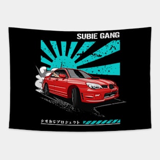 Subie Gang WRX STi (Candy Red) Tapestry