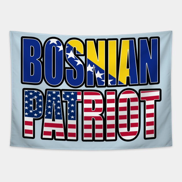 Bosnian American Patriot Pride Heritage Flag Gift Tapestry by Just Rep It!!