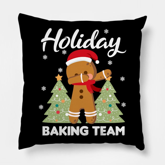 Holiday Baking Dabbing Gingerbread Christmas Gift Pillow by 2blackcherries