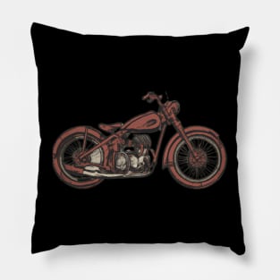 Vintage motorcycle Pillow