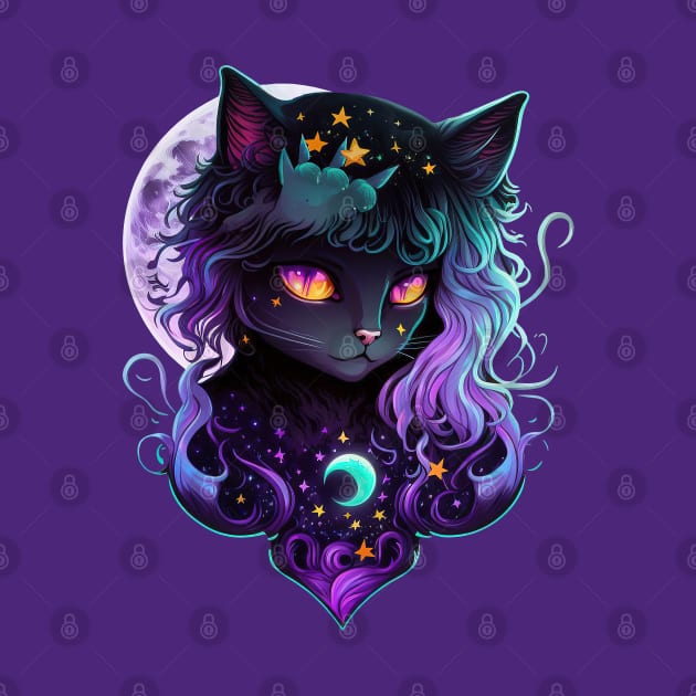 witchy cat ᗢ by neomon