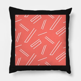 Coral abstract lines Pillow