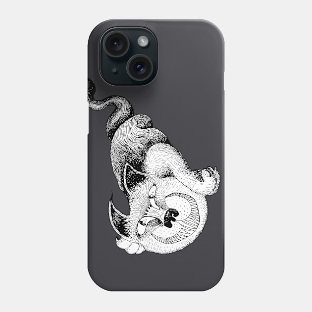 Crazy cat Phone Case by MerryDee