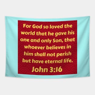 Bible Verse John 3:16 Tapestry