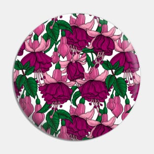 Fuchsia on white Pin