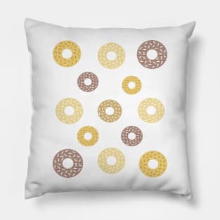 Donuts pattern - brown and beige. Pillow
