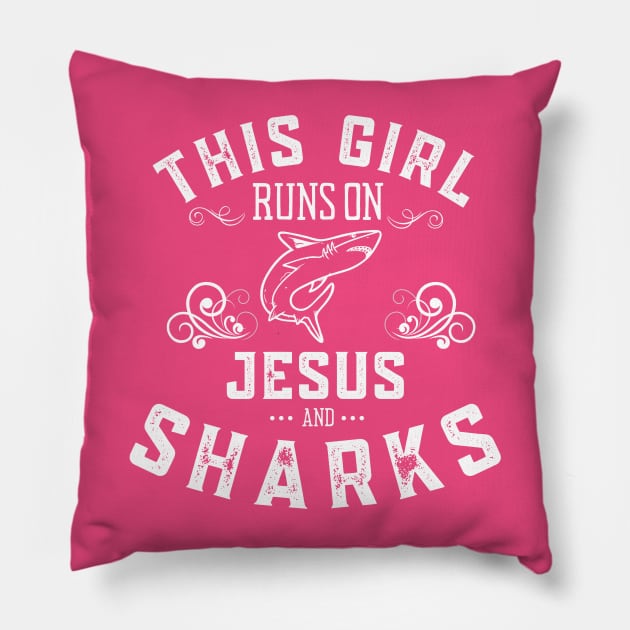 Just a Girl Who Loves Sharks Pillow by MalibuSun