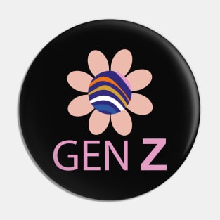 Colorful wavy flower generation z gen z eboy egirl birthday gift idea Pin