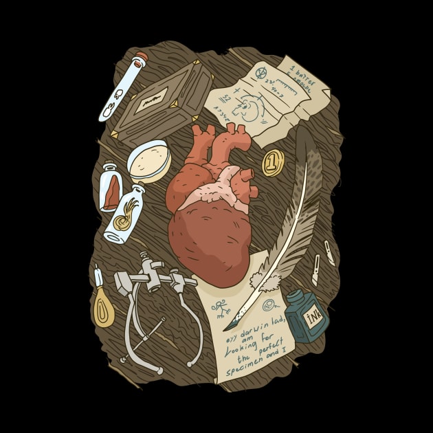 perfect specimen, vintage science tools & heart. by JJadx