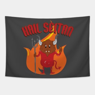 Hail Seitan Small Tapestry